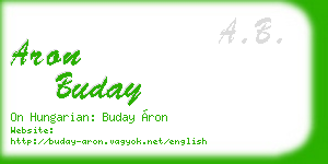 aron buday business card