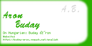 aron buday business card